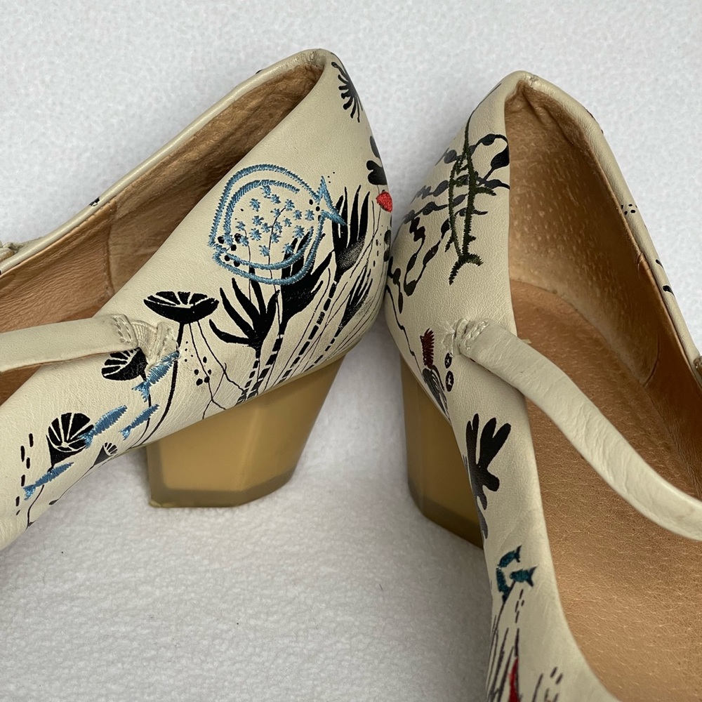 CAMPER Ladies "TWS" Twins Cream Leather Mary Jane Shoes Size 10-11 US - Picture 3 of 15